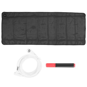 Grounding Mat for Bed Anti Slip PU Leather Grounding Pad with Grounding Cord Testing Pen Grounded Earth Grounding Mattress Anti Static Conductive Earthing Pad for Sleep