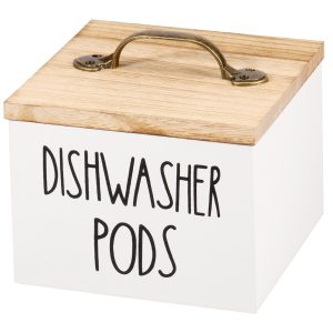 Dishwasher Pod Holder with Lid Large Capacity Laundry Dryer Sheet Holder Space Saving Laundry Pod Container Wide Opening Laundry Pod Canister Practical Laundry Pod Holder for Home