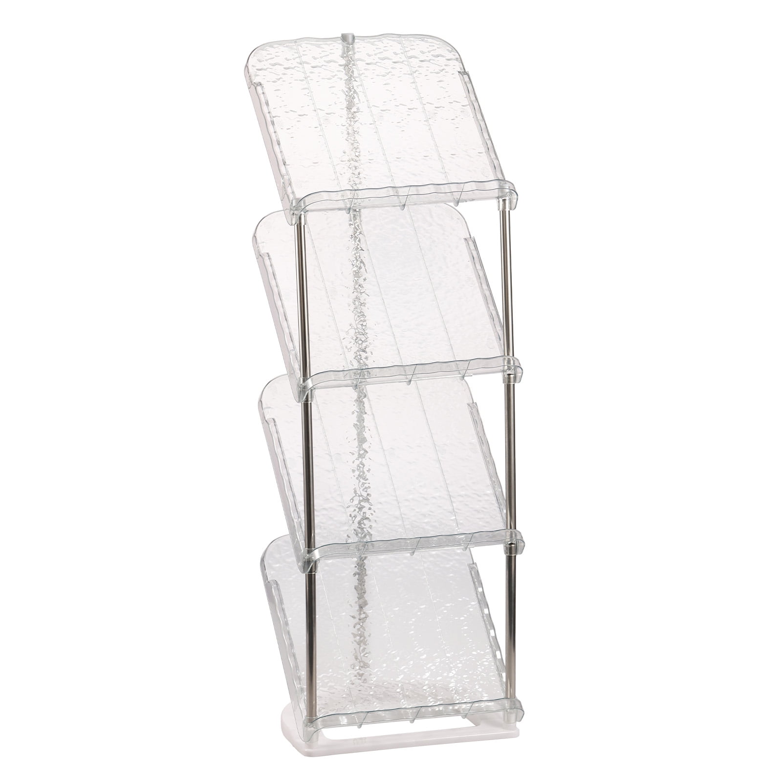 4 or 5 Layers Sloping Shoe Rack Narrow Shoe Shelf Vertical Shoe Stand Clear Shoe Storage Organizer Space Saving Shoe Holder for Small Spaces and Corner