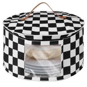 Hat Storage Box with Clear Side Window Non Woven Hat Box with Handle Enduring Cap Carrier Case for Home Travel