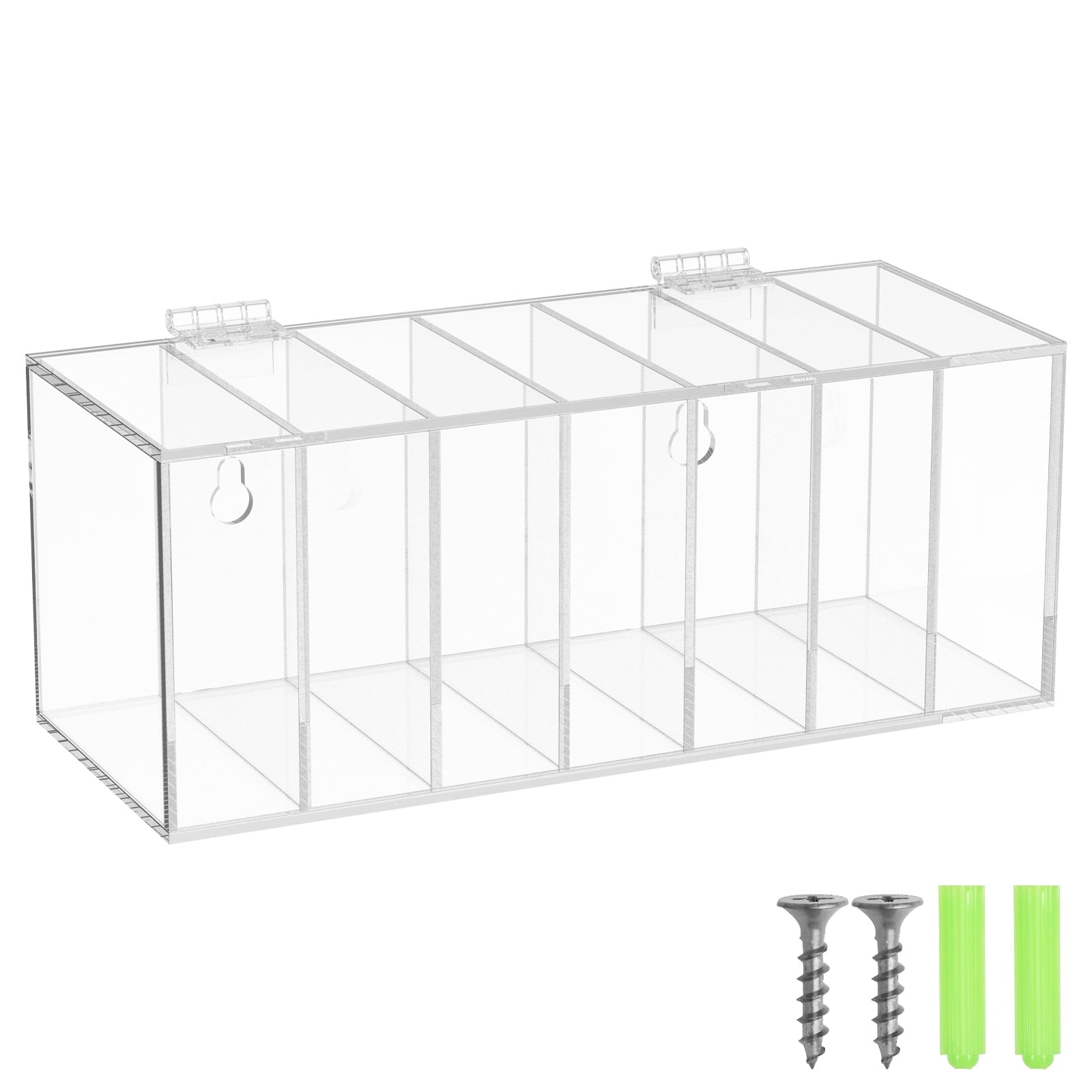 Acrylic Week Label Dispenser for Labels Stickers Tape Wall Mount Transparent 7 Slot Label Dispenser Versatile Easy To Install Sticker Roll Dispenser for Home School Office