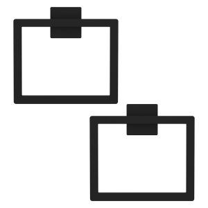 2Pcs Towel Holder Stainless Steel Towel Ring Square Hand Towel Holder Minimalist Towel Rack Ring Wall Mounted Towel Holder Hanger Stylish Towel Hanger for Home Bathroom