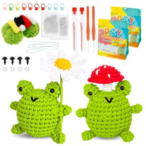 Beginner Crocheting Kit Interesting Crochet Starter Kit Easy to Use Kids Knitting Supplies Set Exquisite DIY Yarn Knitting Craft Supplies Set for Kids Learning