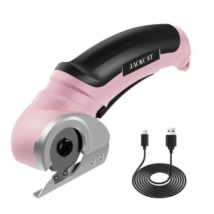 Cordless Electric Scissors Sturdy Cardboard Cutter Tool Rechargeable Cardboard Box Cutter Multipurpose Fabric Scissor with Safety Lock Switch for Cardboard Leather Plastic Mat Felt