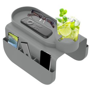 Silicone Armchair Holder Versatile Easy to Install Sofa Armrest Tray with Side Pocket Sturdy Silicone Sofa Couch Cup Holder for Cup Phone