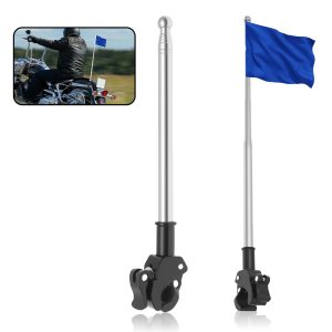 2Pcs Adjustable Motorcycle Flagpole Easy Installation Universal Flexible Mountain Bike Flag Pole for Outdoor Cycling