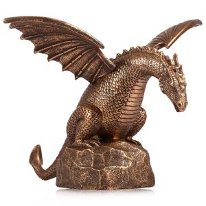 Dragon Water Fountain D??cor Resin Garden Dragon Statue Fountain Vintage Dragon Wall Fall Fountain Sculpture Vivid Dragon Fountain Ornament for Outdoor Yard Garden
