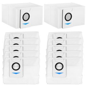 12Pcs Nonwoven Fabric Vacuum Dust Bag Tight Sealing Large Capacity Vacuum Bag Replacement for Ecovacs DEEBOT T20