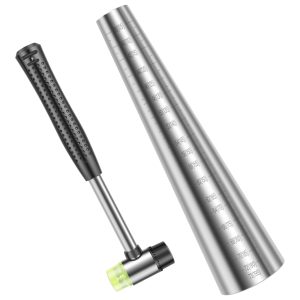Bracelet Mandrel Sizer Set with Hammer Stainless Steel Bracelet Mandrel with&nbsp;Graduated Adjust Bangle Shaper Tool