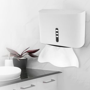 Paper Towel Dispenser Solid Large Capacity Wall Mount Tissue Dispensers Versatile Fold Hand Towel Dispenser Easy to Install Fold Paper Hand Towel Holder for Bathroom