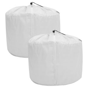 2Pcs Oxford Cloth Flower Pot Covers With Drawstring and Zipper Keep Warm Pot Protection Covers Wear Resistant Potted Planting Covers for Frost Cold Weather