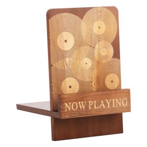 Now Playing Vinyl Record Stand Wood Record Holder Stand Removable Vinyl Stand Stylish Vinyl Stand Elegant Vinyl Holder Stand Compact Vinyl Record Holder for LP Enthusiasts
