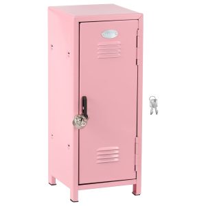 Mini Locker with Lock and Key Rustproof Metal Small Locker Portable Mini Locker Cabinet Practical Mini Storage Locker with Compartments for Desktop Girls Boys