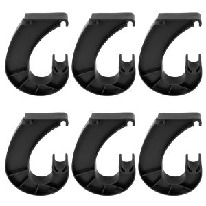 6Pcs Hanging Closet Rod Support S-Shaped Closet Rod Support Bracket Sturdy Plastic Closet Shelf Rod Holder Lightweight Closet Brackets Space Saving Closet Rod Support for Cabinets