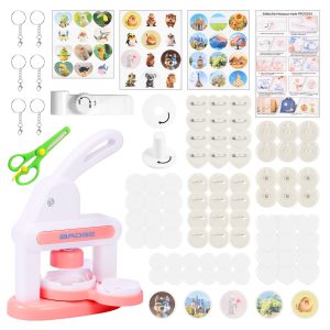 ABS Badge Making Kit Cultivate Creativity Pin Maker Kit Foster Hand On Skill Badge Maker Machine Add Fun DIY Machine for Children