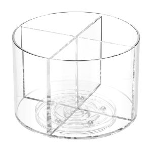 Drinks Packet Organizer Clear Flavor Packet Holder Versatile Lazy Susan Rotating Storage Fit Divided Drinks Mix Rotating Holder Easy to Use Water Packet Organizer for Counter Top