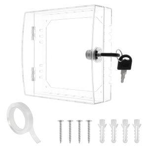 Thermostat Box Clear Thermostat Cover with Lock Universal Thermostat Guard Easy Assembly Thermostat Lock Case for Most Thermostats