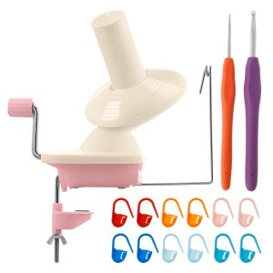 Yarn Winder Efficient Yarn Ball Winder with Knitting Markers and Crochet Hooks Easy Assembly Ball Winder Convenient Yarn Cake Winder for Crocheting and Knitting Enthusiast
