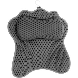 Polyester Bath Pillow Comfortable Breathable Bathtub Pillow Firm Adsorption Bath Cushion Stress Relief for Release Stress