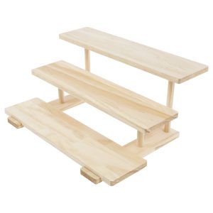 Wood Cologne Organizer Easy to Install Versatile Perfume Display Riser Stand Sturdy Lotion Shelf Organizer Stand Practical Display Stand Riser Shelf for Makeup Jewelry