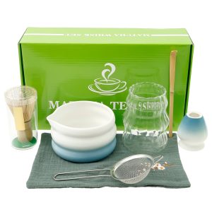 7 Pcs Matcha Whisk Set for Beginners Elegant Bamboo Japanese Matcha Tea Making Kit with Whisk Holder Scoop Sifter for Tea Lovers