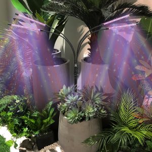 Grow Light 80 LEDs Full Spectrum Grow Lamp with 3/9/12H Timer Flexible Floor Grow Lamp with 28-87 inches Adjustable Tripod Stand 3 Color Modes Vegetation Grow Light for Succulents