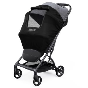 Stroller Sun Shade Breathable Sun Protection Pushchair Canopy with Skylight Lightweight Pram Parasol Easy to Assemble for Stroller