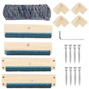 Punch Needle Frame Wood Gripper Strip Frames Square Rug Hooking Frame Easy Assembly Tufting Frame Rug Tufting Frame with Needles for Rug Punch Needle and Embroidery Craft