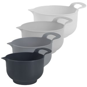 4 Pcs Plastic Mixing Bowl Set Reusable Plastic Nesting Mixing Bowl Multifunctional Nesting Container for Kitchen Cooking Baking