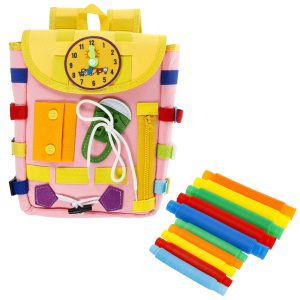 Busy Board Toddler Backpack Safe Reliable Felt Toddler Backpack Large Capacity Busy Board Toddler Backpack Lightweight Easy to Carry Felt Toddler Backpack Suitable for Schools