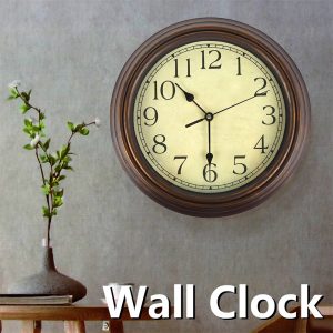 OROMYO Wall Clock Large Retro Wall Clock Non Ticking Classic Silent Clocks for Living Room Bedroom Kitchen Office Decoration