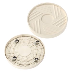 2 Pcs Plant Caddy with Hidden Wheels Round Plant Stand with Wheels 200 KG Load Capacity Rolling Plant Stands with Wheels Wheeled Planter Roller Base for Plant