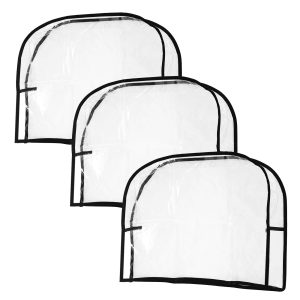 3Pcs Salon Chair Cover PVC Clear Chair Back Covers Waterproof Salon Chair Covers Protectors Soft Salon Chair Back Cover Fits Most Standard Salon Chairs Office Chairs