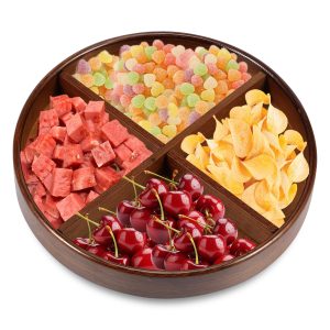 Lazy Susan Organizer Bamboo Lazy Susan Turntable Organizer 360?? Rotating Lazy Susan Turntable Divided Lazy Susan Turntable Tray Smooth Lazy Susan Organizer Tray for Countertop Cabinet