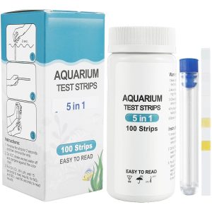 BUTORY Aquarium Test Strips 5/6/7 in 1 Fish Tank Test Kit Freshwater Saltwater Aquarium pH Test Strips for Nitrate Nitrite Free Chlorine Carbonate