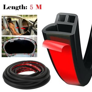 BUTORY 5M L-Shape Moulding Rubber Weatherstrip,universal Self Adhesive Auto Rubber Weather Draft Seal Strip ,weatherstrip for Car Window and Door,engine Cover Soundproofing