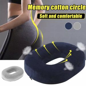 BUTORY Donut Pillow for Tailbone Pain Memory Foam Hemorrhoids Pain Relief Office Chair Cushion for Back,Sciatica,Orthopedic Surgery Recovery