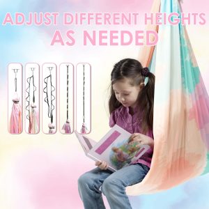 Sensory Swing Comfortable Kids Sensory Hammock Holds up to 200 lbs Indoor Cuddle Swing with 360?? Swivel Hardware for Children Adults Indoor Outdoor