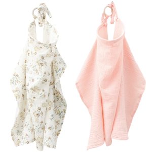 2 Pcs Nursing Cover Breathable Cotton Breastfeeding Cover for Mom Lightweight Nursing Apron for Women Outdoor Public Area