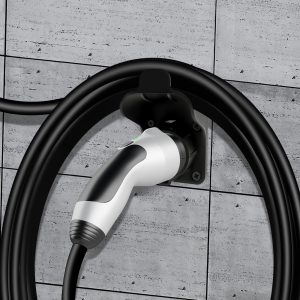 EV Charger Holder Easy to Install Waterproof Charging Plug Cable Hanger Safe EV Charging Cable Holder Solid Car Charger Cable Organizer for Your Car