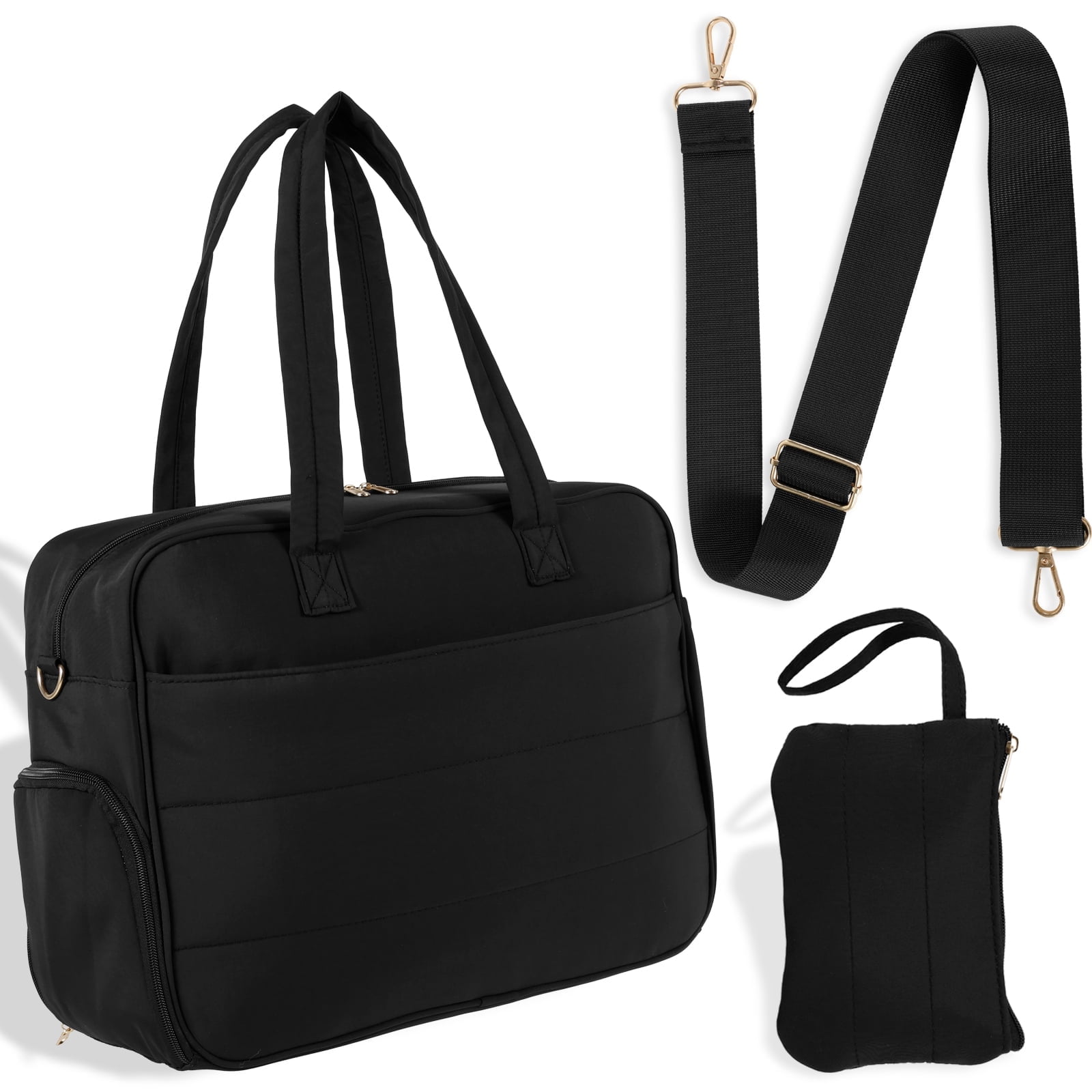 Insulated Lunch Bag 21L Portable Meal Tote Bag with Adjustable Detachable Strap and Multiple Pocket for Work Picnic Camping Travel