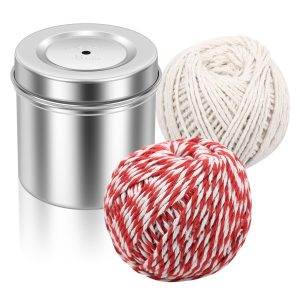 Xiyztok Kitchen Twine with Stainless Steel Dispenser, 2 Pack 2MM 216FT Cotton Butcher Twine Natural Cooking Strings for Meat Turkey Roast