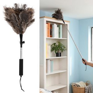 Hvxrjkn Feather Duster Extendable and Bendable Rust Proof and Stable Feather Cleaning Tool for Home and Car Cleaning