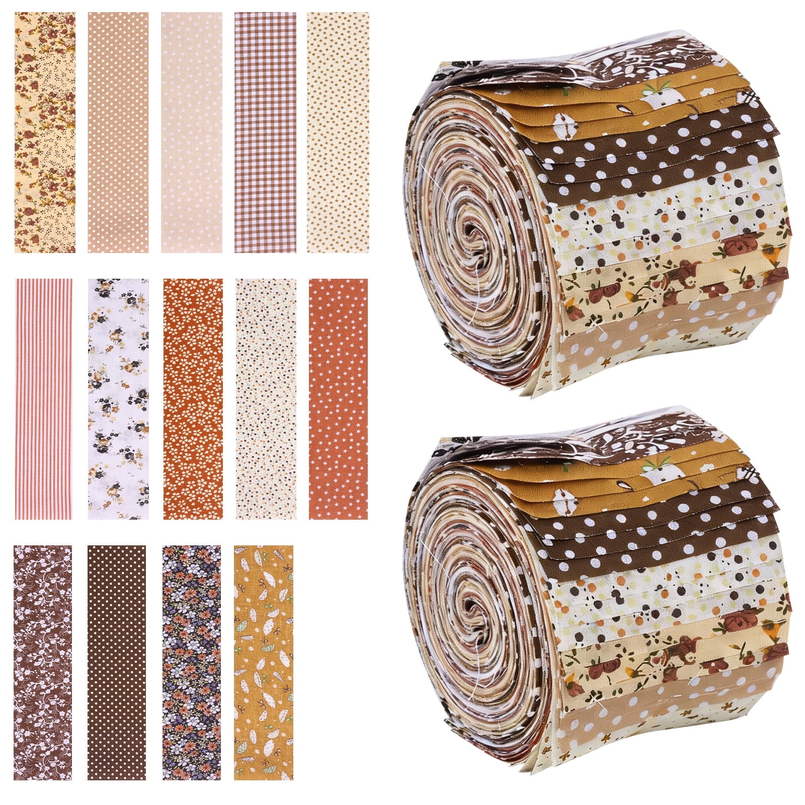 84 Pcs Jelly Roll Fabric Strips for Quilting Crafting and Sewing Soft Cotton Jelly Roll Fabric for Blanket Rug Upholstery Home Decor