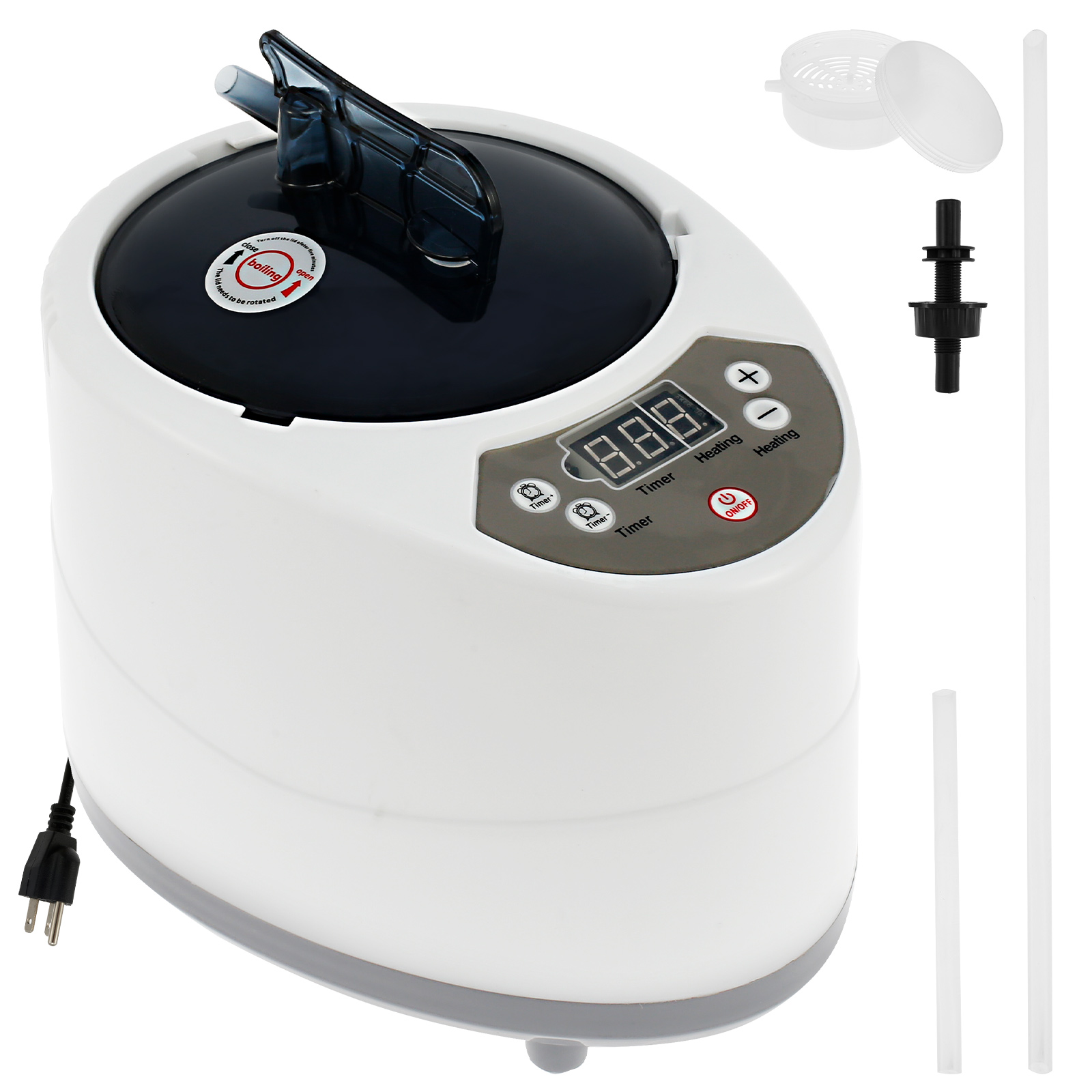 Sauna Steamer Machine 1000W US 3L Large Capacity Steam Pot Generator with Protection Safe Sauna Steamer Pot Efficient Sauna Steamer for Bath Tub Sauna Room