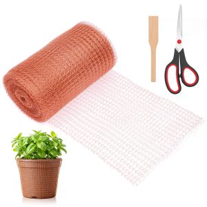 Copper Mesh for Rodent Control, 5" x 49.2ft Pure Copper Wire Screen Roll for Mice, Bat, Snail & Hole Blocker, Weep Hole Filler with Tool Kit