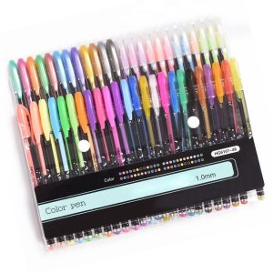 Glitter Gel Pens 48 Colors 1.0 mm Fine Tip Gel Pens Set  Colored Gel Marker for Coloring Book Drawing Art Supplies Scrapbook Journaling Sparkle Gifts