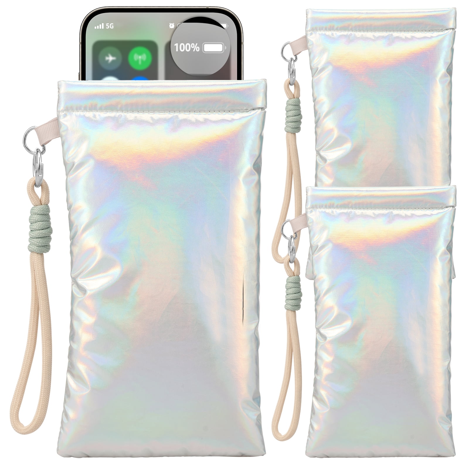 3Pcs Thermal Phone Case in The Sun Cellphone Pouch for Camping Prevents Freezing Extends Battery Life Outdoor Warm Cover Bags for Hiking Camping Skiing