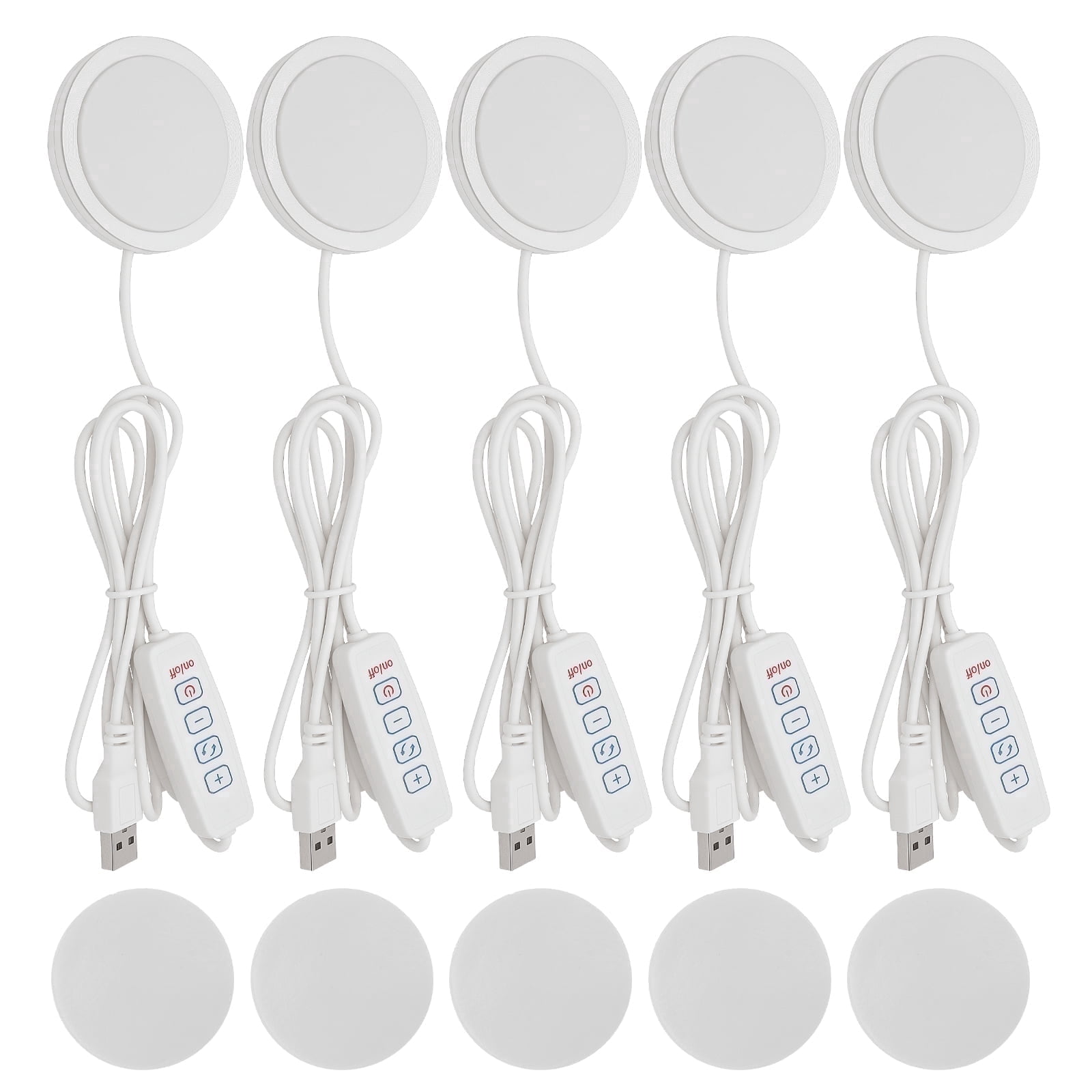 5Pcs LED Lamp Kit 001 Compatible with Bambu Lab MH001 & Makerworld, 3-Color Dimmable 3D Printer Light Kit, Aluminum Shell, 5V US