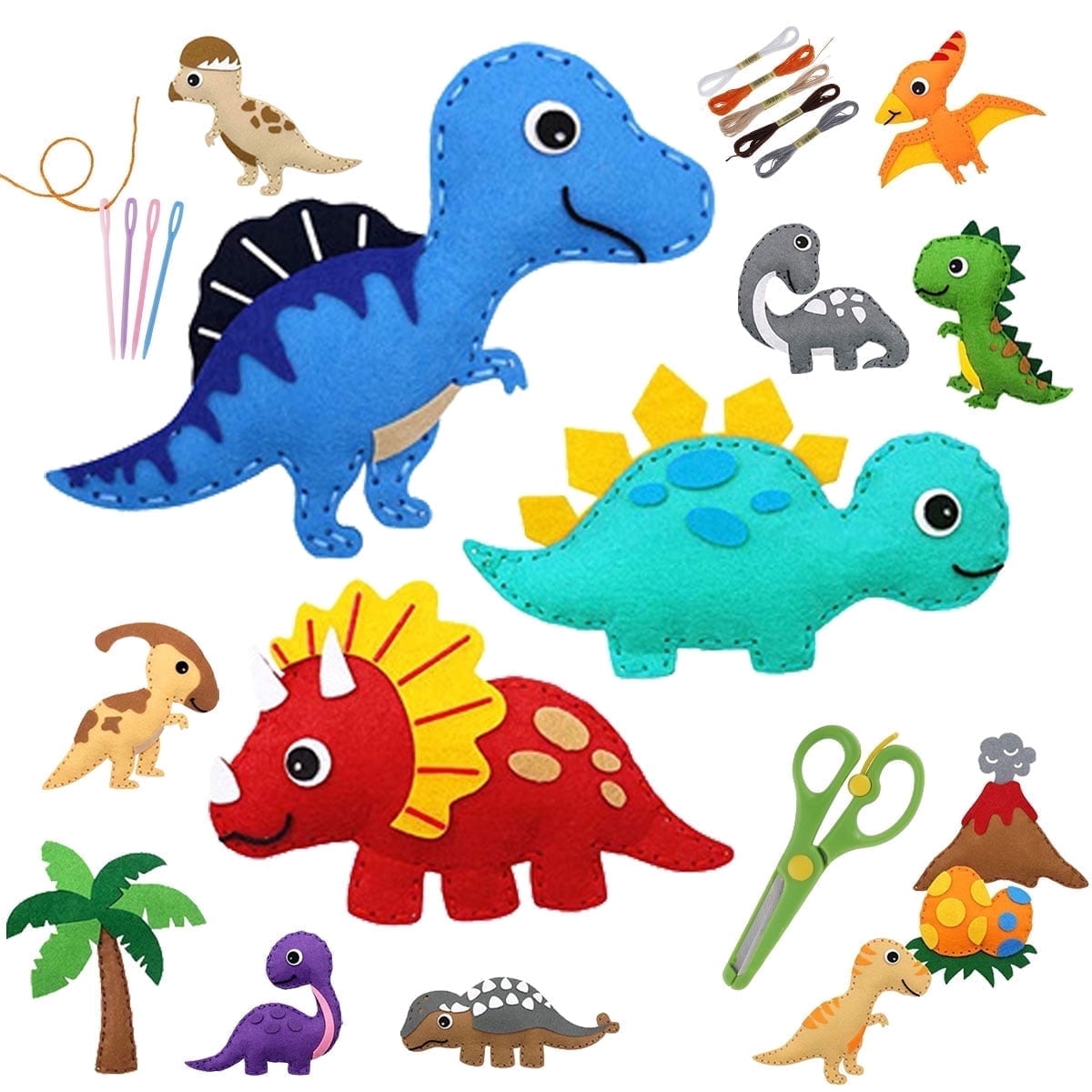 Jetcloudlive Sewing Kit for Kids Woodland Animals Craft Kit - Make Your Own Stuffed Animal Kit - Felt Stitch Art and Craft Toys for Boys and Girls - Childrens DIY Crafting and Sewing